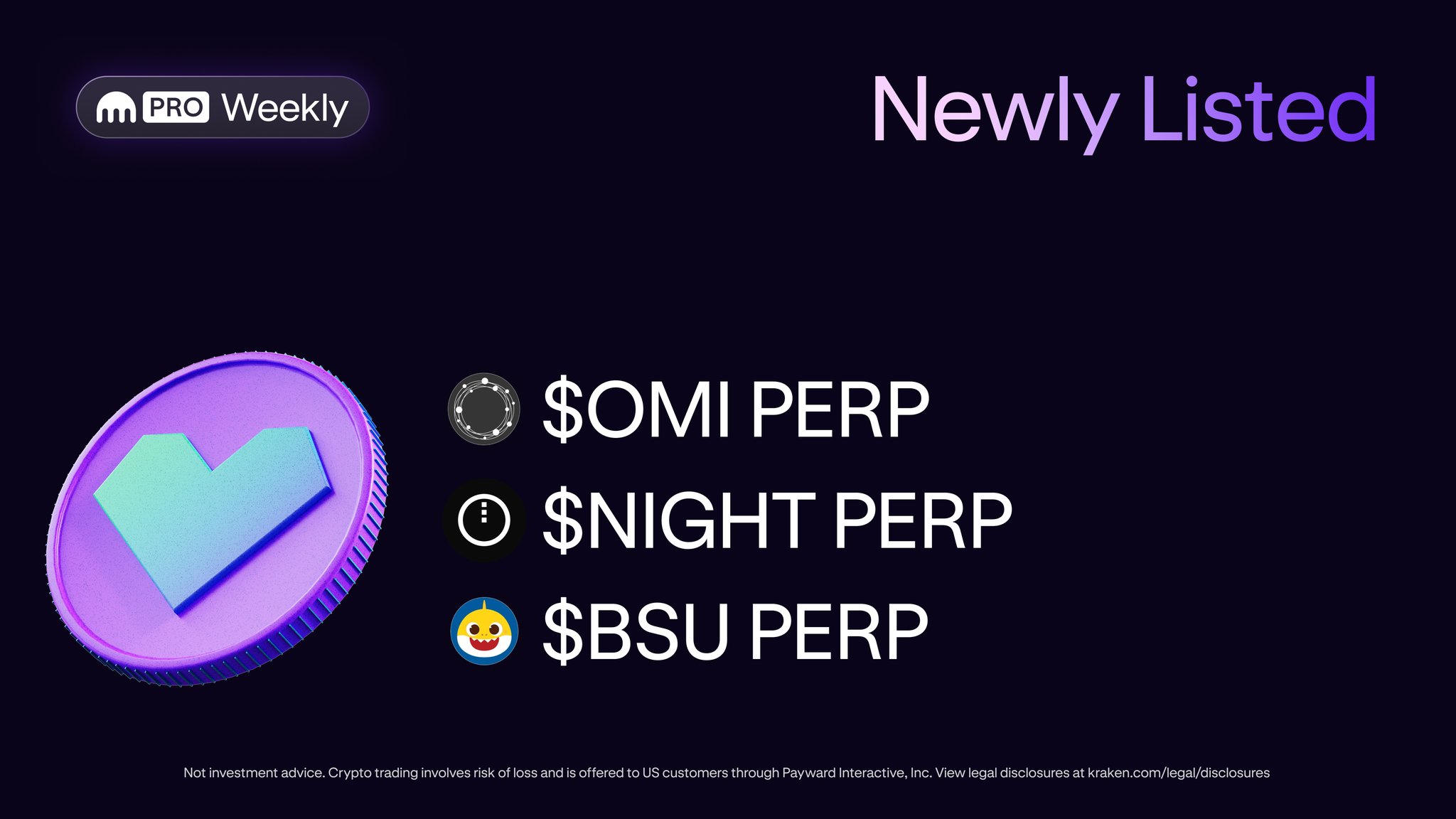 JUST IN: Kraken, serving over 15M clients, highlights its newly listed NIGHT perpetual futures.